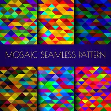 Mosaic triangles texture Stock Illustration