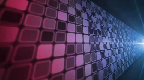 Mosaic Wall Blue Red Stock Footage 26052350
