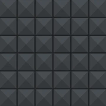 Mosaic wall of gray brick close-up Musician flat vector pattern isolated. Stockillustratie