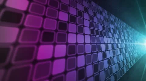 Mosaic Wall Purple Blue Stock Footage 12656239
