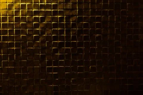 Mosaic wall texture background with light Foto stock