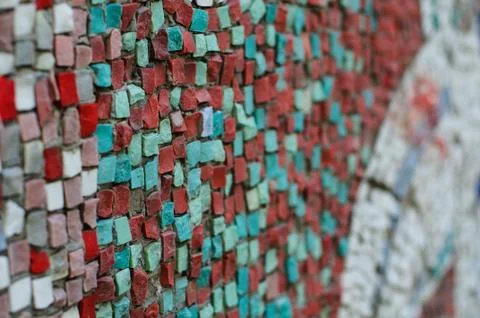 Mosaic wall texture Stock Photos