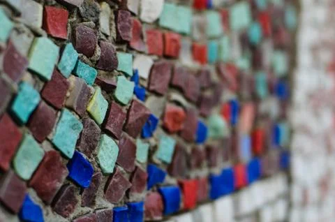 Mosaic wall texture Stock Photos