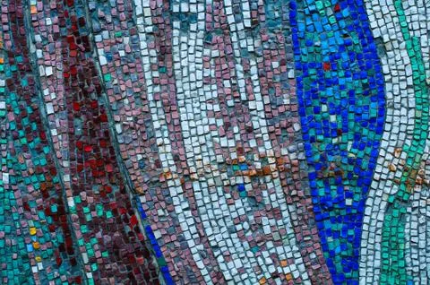 Mosaic wall texture Stock Photos