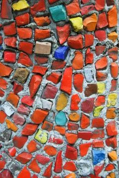 Mosaic wall texture Stock Photos