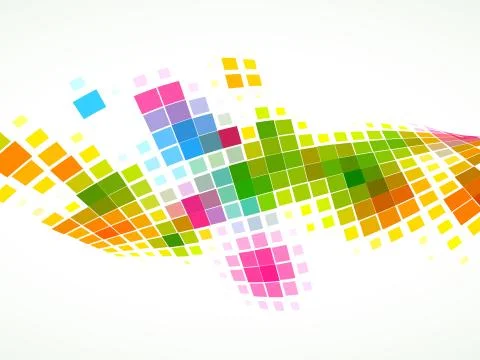 Mosaic wave background Stock Illustration