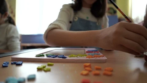 Mosaic Work on the Frame  Video stock 122656353