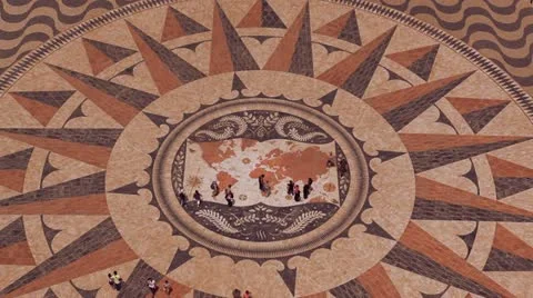 Mosaic World Map, Lisbon Stock Footage 11368687