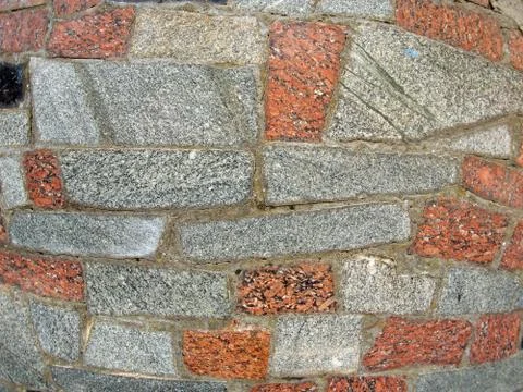 Mosaics made of large stone blocks of marble Stock Photos