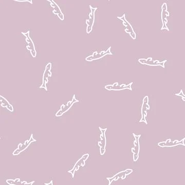 Mosasaurus dinosaur line vector seamless pattern sign Stock Illustration