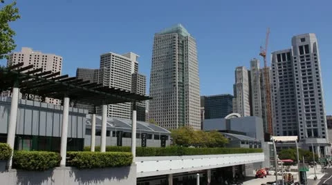 Moscone Center and St. Regis Hotel - San Francisco Stock Footage 11502913