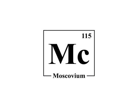 Moscovium icon vector. 115 Mc Moscovium Stock Illustration