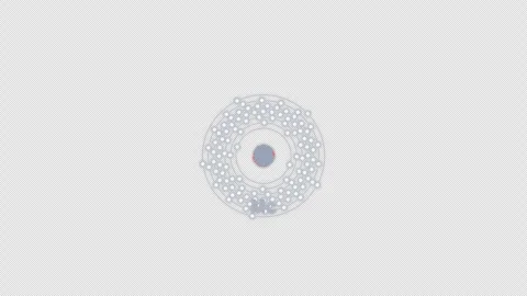 Moscovium Mc Bohr Atom Model Clean No Text Animation Video Overlay Alpha 4K Stock-Footage 339359546