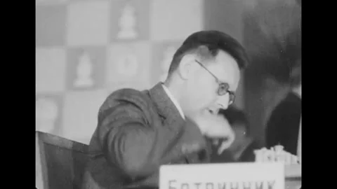 MOSCOW - 1946 - The first ever Soviet-US chess tournament begins in Moscow's Stock Footage 341514472