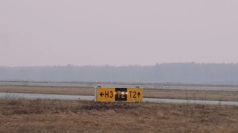 Moscow 2015-05-01 Vim Airlines A320 moving on a taxiway in the airport in a 库存影片 63615634