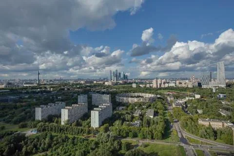 Moscow aerial photo Stock Photos