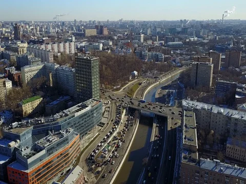 Moscow aerial view Stock Footage 76883899