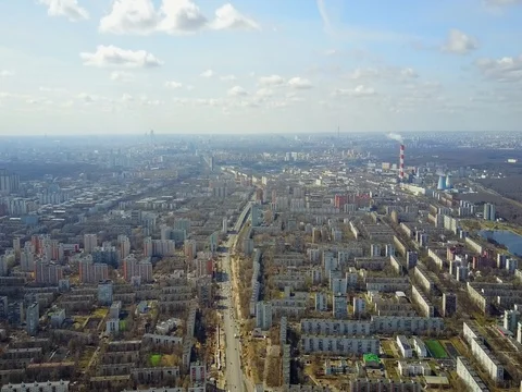 Moscow aerial view Vídeo Stock 76884834