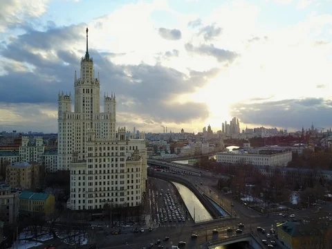 Moscow aerial view Stock Footage 76911977