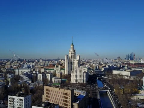 Moscow aerial view Stock Footage 76912095