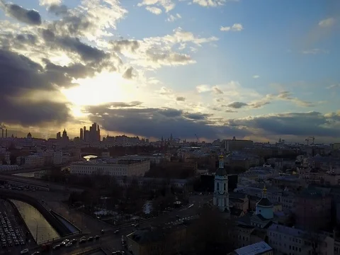 Moscow aerial view Video stock 76913136