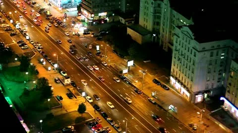 Moscow Arbat tilt shift  Video stock 11519402