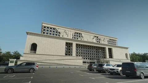 Moscow, August 3, 2023: main entrance of the Luzhniki aqua complex. Stock Footage 320889132