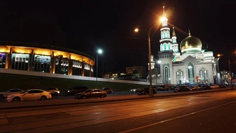 Moscow. Cathedral Mosque. Stock Footage 74537752