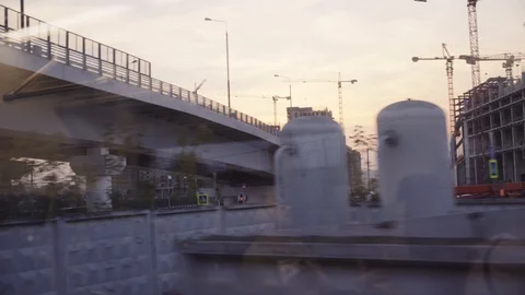 Moscow center ring (MCC) type of surface passenger transport in Moscow, plying Stock Footage 95205758