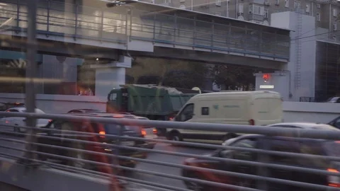 Moscow center ring (MCC) type of surface passenger transport in Moscow, plying Stock Footage 95205883