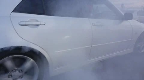 MOSCOW, CIRCA 2015: Close up rotating wheel of the sport car in slow motion. Sli Stock Footage 52712573