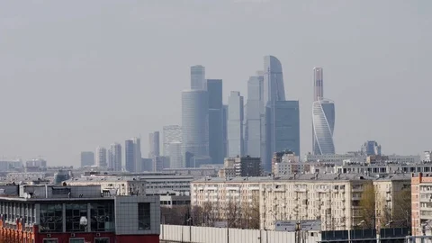Moscow city that does not sleep Stock Footage