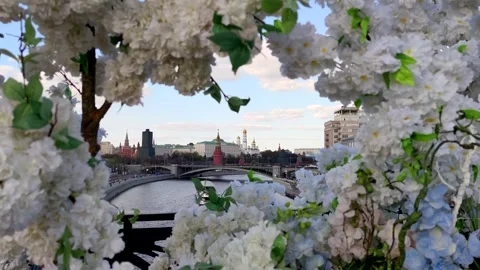 Moscow cityscape at Easter Stock Footage 244340968