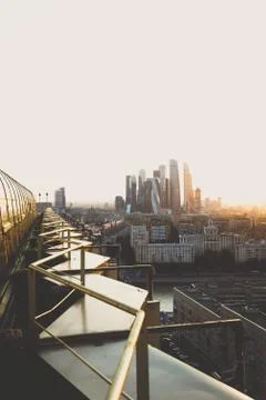 Moscow cityscape Stock Photos