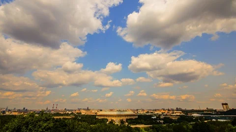Moscow Cloudy sky timelapse Stock Footage 96769767