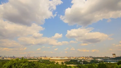 Moscow Cloudy sky timelapse Stock Footage 96769776