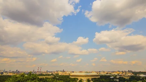 Moscow Cloudy sky timelapse Stock Footage 96769781