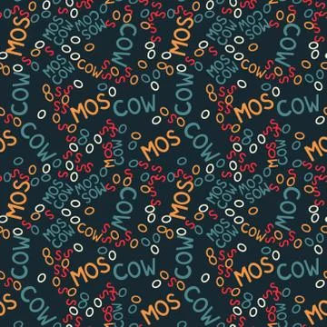 Moscow creative pattern Stock Illustration