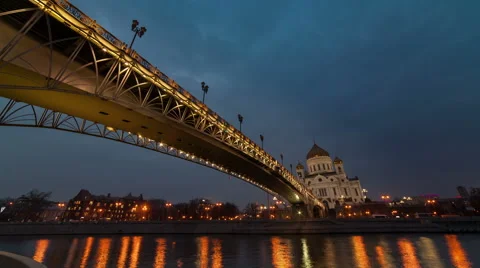 Moscow day to night 스톡 동영상 59723185