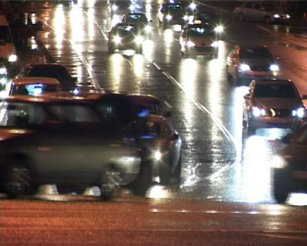 Moscow, evening traffic Stock Footage 497958