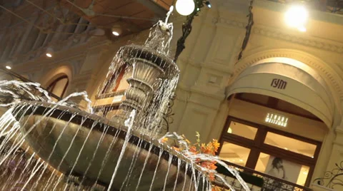 Moscow fountain inside Video stock 33187130