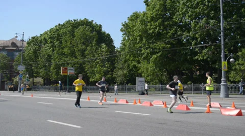 Moscow Half Marathon 2014 Stock Footage 38483318