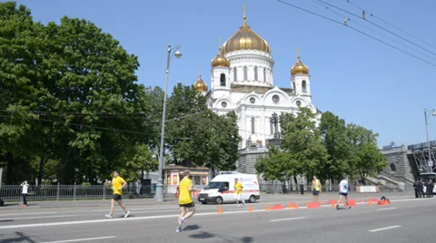 Moscow Half Marathon 2014 Stock-Footage 38490442