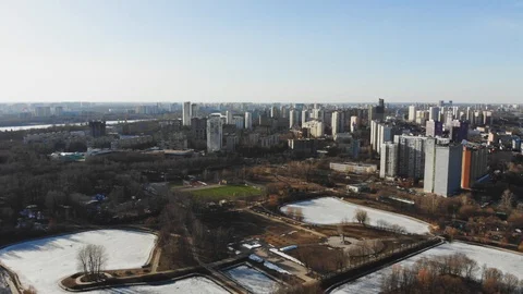 Moscow from the height of the flight of drones Stock Footage 88378351