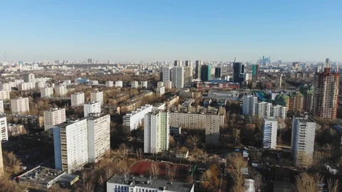 Moscow from the height of the flight of drones Stock Footage 88378357