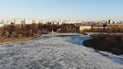 Moscow from the height of the flight of drones Stock Footage 88378430