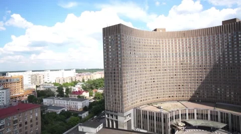 Moscow from helicopter 02 Stock Footage 40014862