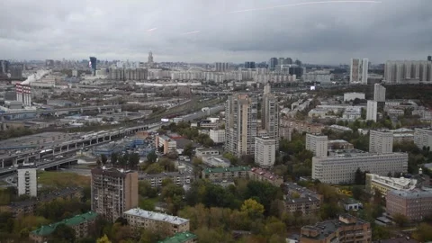 Moscow high angle cityscape Stock Footage 252630525