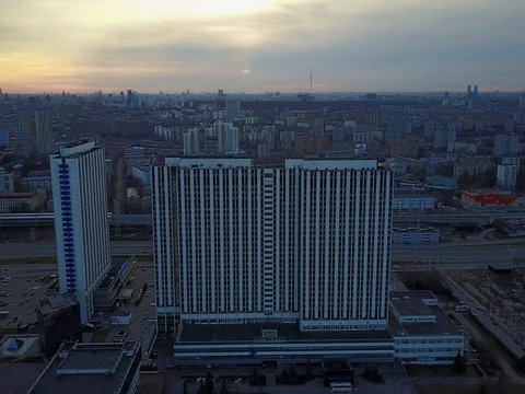 Moscow hotels Stock Footage 76915064