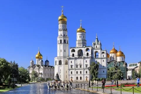 Moscow Kremlin Cathedrals Stock Photos